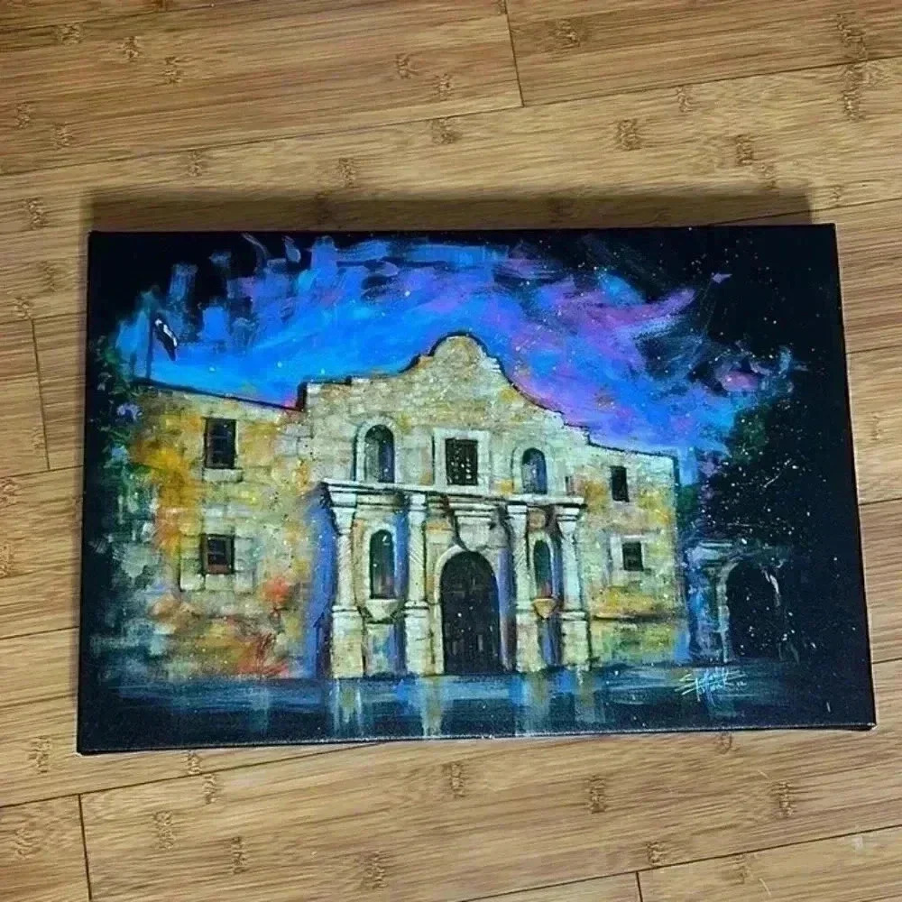 “The Alamo 3” Canvas Artwork Stephen Fishwick 12” X 18” signed Texas giclee